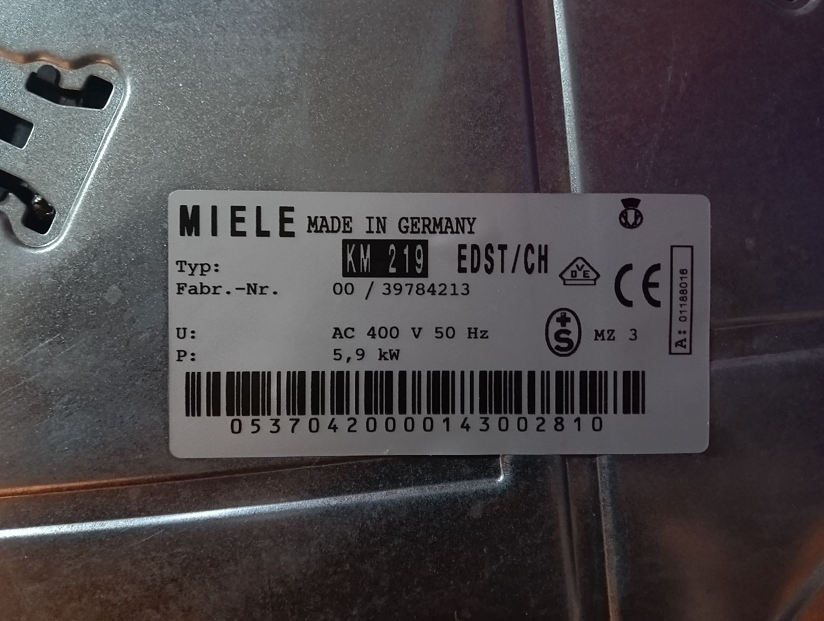 Cucine: Miele plaque vitrocéramique KM 219 400volt – Usato da La Chaux-de-Fonds venduto da miami-vice1985 1
