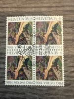 Schweizer Briefmarke 1986 Giacometti Viererblock Top!