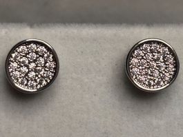Boucles d’oreilles plaquées or brillants ✨