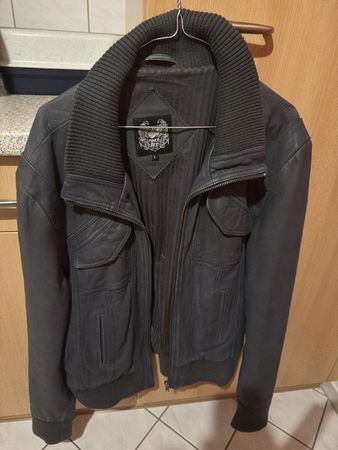 Revolution Herren Lederjacke schwarz Gr. L kurz Stehkragen
