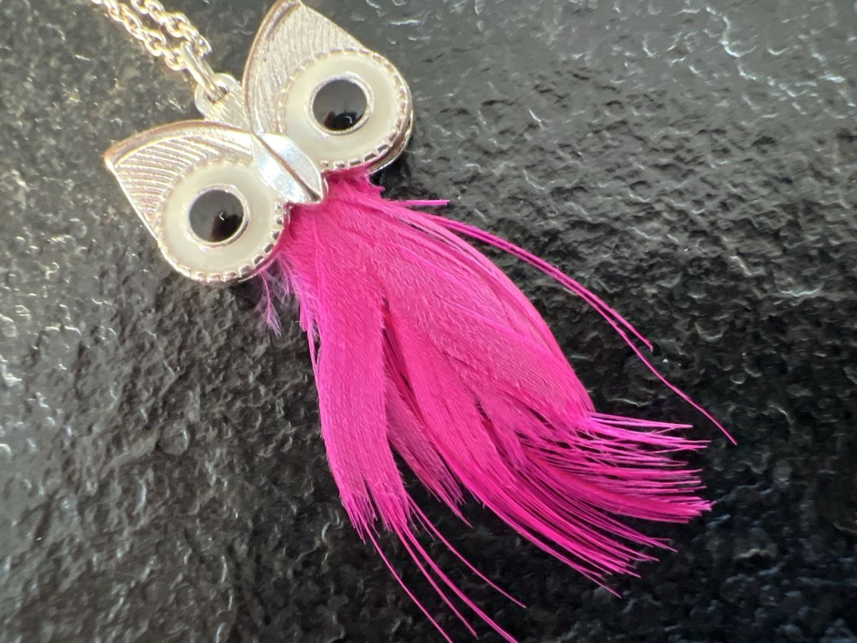 Catenine: Mädchen Kette mit Eule Anhänger Pink/Silber – Usato da HORGEN venduto da vladibarca10 4