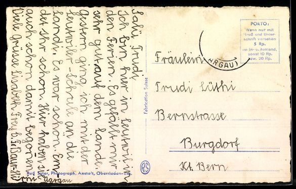 Cartoline postali: AK Leutwil, Schulhaus – Usato da Berlin venduto da bartko-reher 1