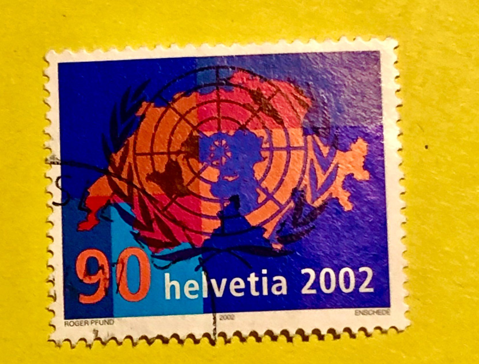 Alle Briefmarken: Nr.1059  GESTEMPELT UNO-Beitritt  2002    – Gebraucht aus Aarau von Billa007