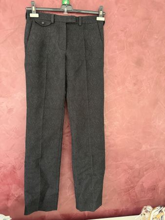 Bally Hose Wolle mit Struktur 34 schwarz Länge 104 Bund 38cm