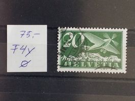 1827) F4y, Flugppstmarke Kreiden Papier Kt 75.-