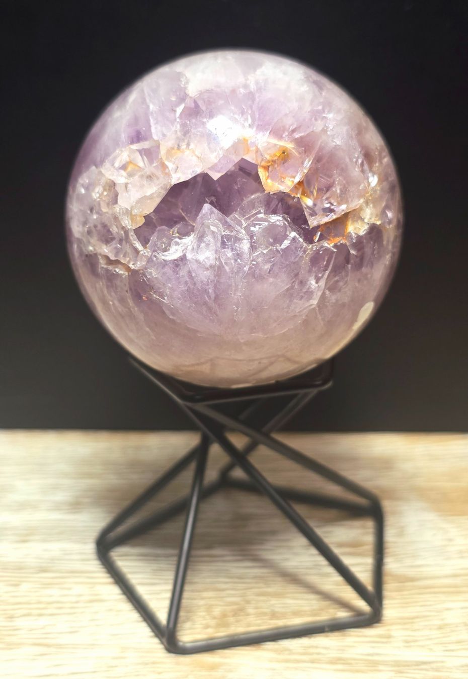 Minerali & Pietre curative: Amethyst Kugel 54mm 206g – Nuovo e nell'imballaggio originale da Matzingen venduto da Shay_Crystalz