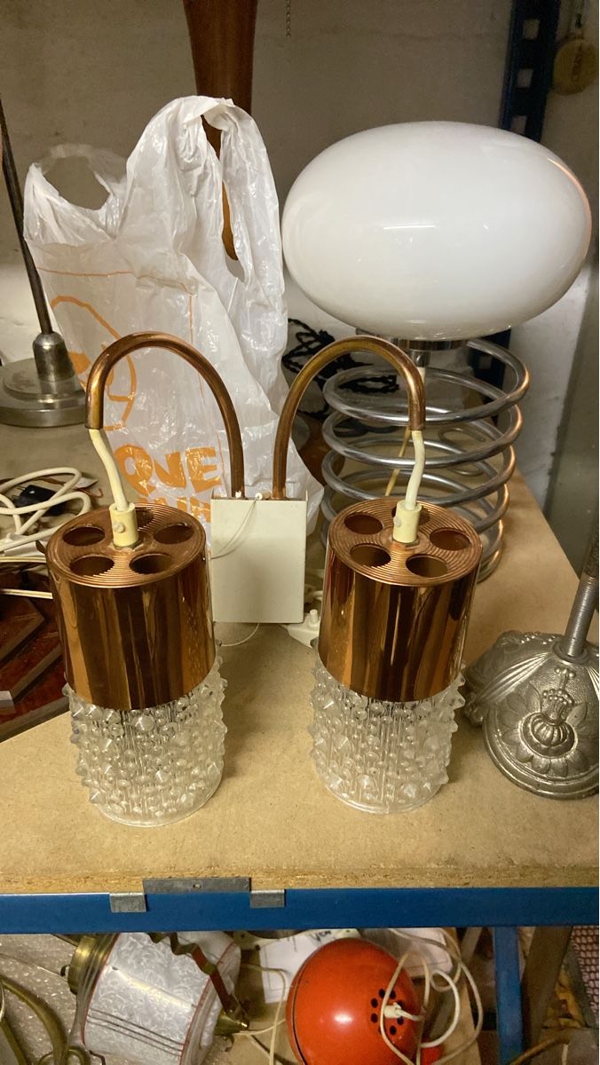 Lampade: Schicke Kupfer Wandlampe – Usato da Oberwil BL venduto da hr237