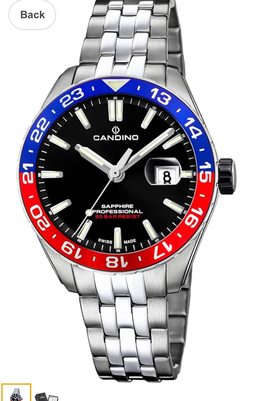 Candino Orologi: Candino Pepsi Diver Saphire Professional – Usato da Stäfa venduto da Phphch