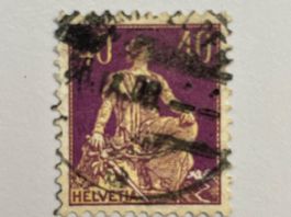 1908 Helvetia mit Schwert ZNr. 107 Typ1 (Mi 101x) gestempelt