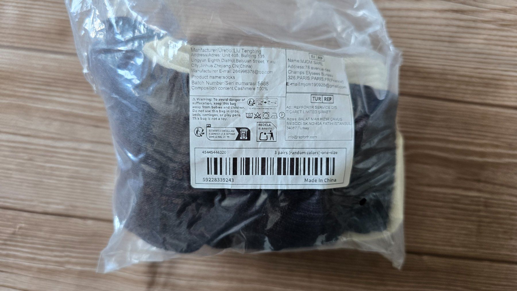 Socken: 3er-Set Kuschelsocken mit Kaschmir – Neu (gemäss Beschreibung) aus Thalwil von VitaMini 1