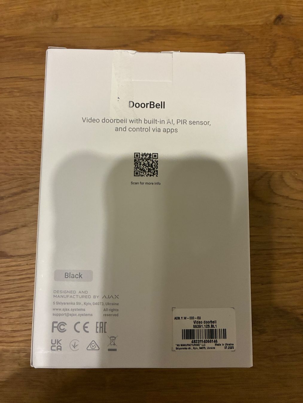 Alarmanlagen: Ajax Video Doorbell Schwarz – Neu und originalverpackt aus Münchenstein von Pricemaker100 1