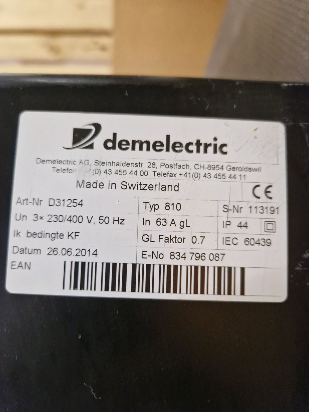 Elettrotecnica: Stromverteiler 63 A aus Hartgummi – Nuovo (secondo la descrizione) da Herisau venduto da ASG_Technik_AG 3