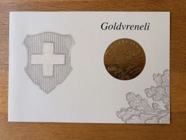 Goldvreneli 1897 Helvetia pièce 