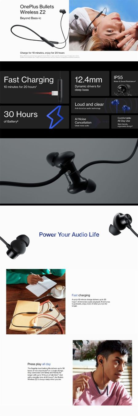 OnePlus Cuffie: OnePlus Bullets Wireless Z2 Bluetooth Kopfhörer – Nuovo e nell'imballaggio originale da Malans GR venduto da BUYBEST-Schweiz 4