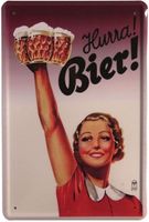Blechschild - HURRA BIER