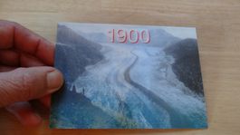 Cartes postales 3d Glacier Suisse hier et aujourd'hui, rare!