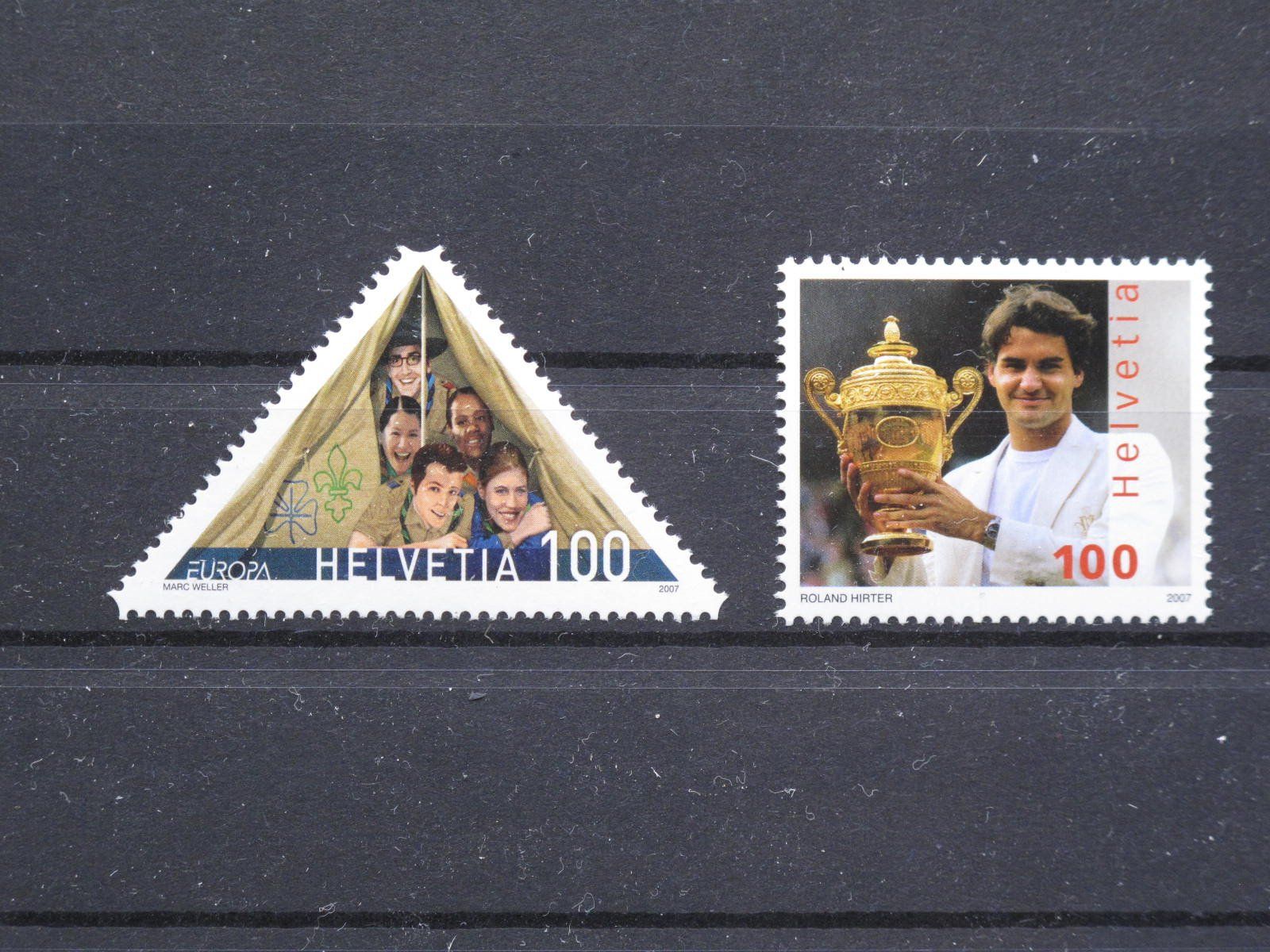 Tous les timbres: CH 2007 Roger Federer / 100 Jahre Pfadfinder ** – D'occasion à Wil SG par fva01