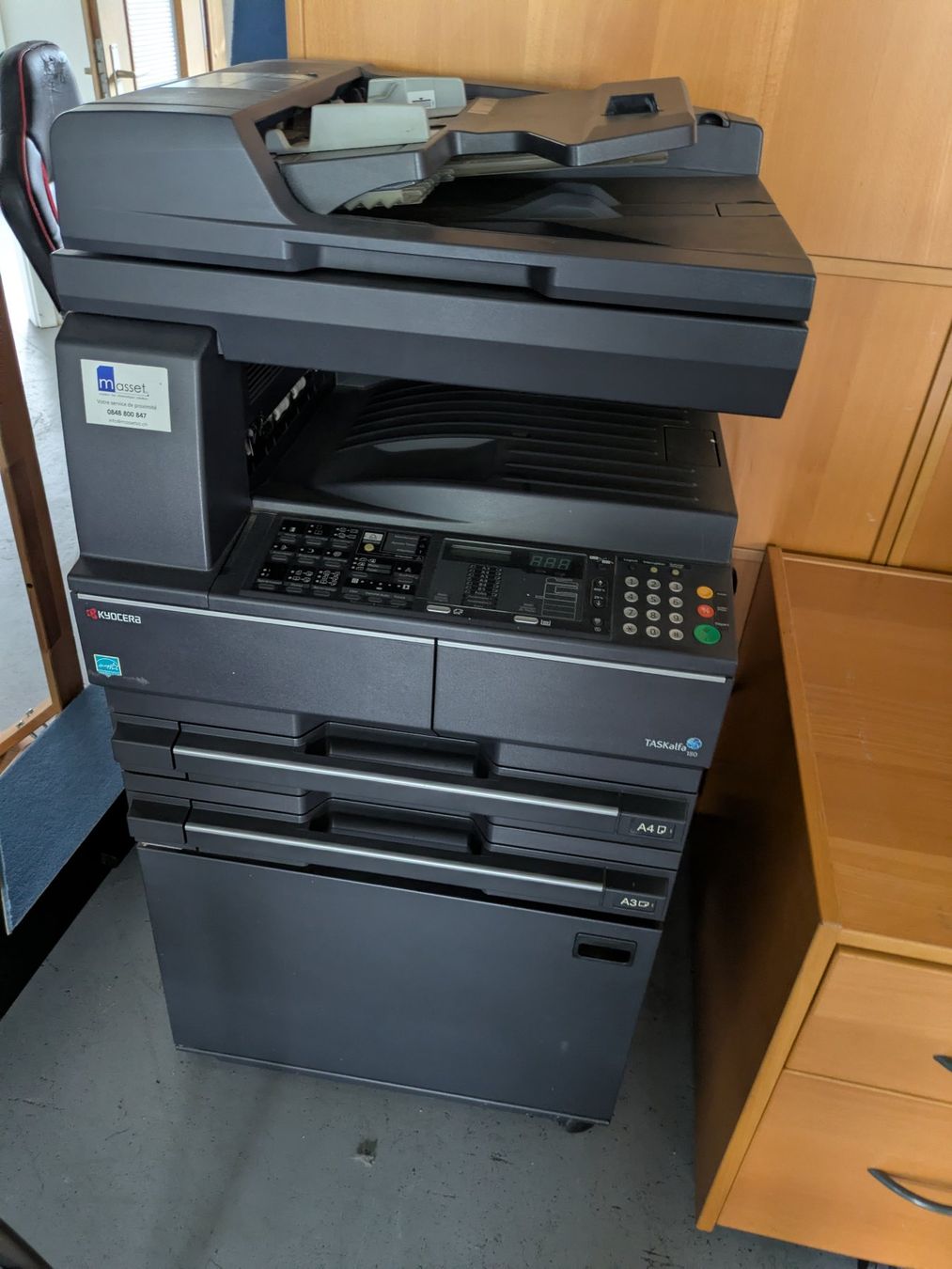 Kyocera Drucker: Kyocera TASKalfa 180 Multifunktionsgerät A3/A4 – Gebraucht aus Neerach von ciegolink