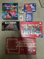 Spiele-Set: Labyrinth Swiss, Monopoly De Luxe, Skip-Bo, Lott