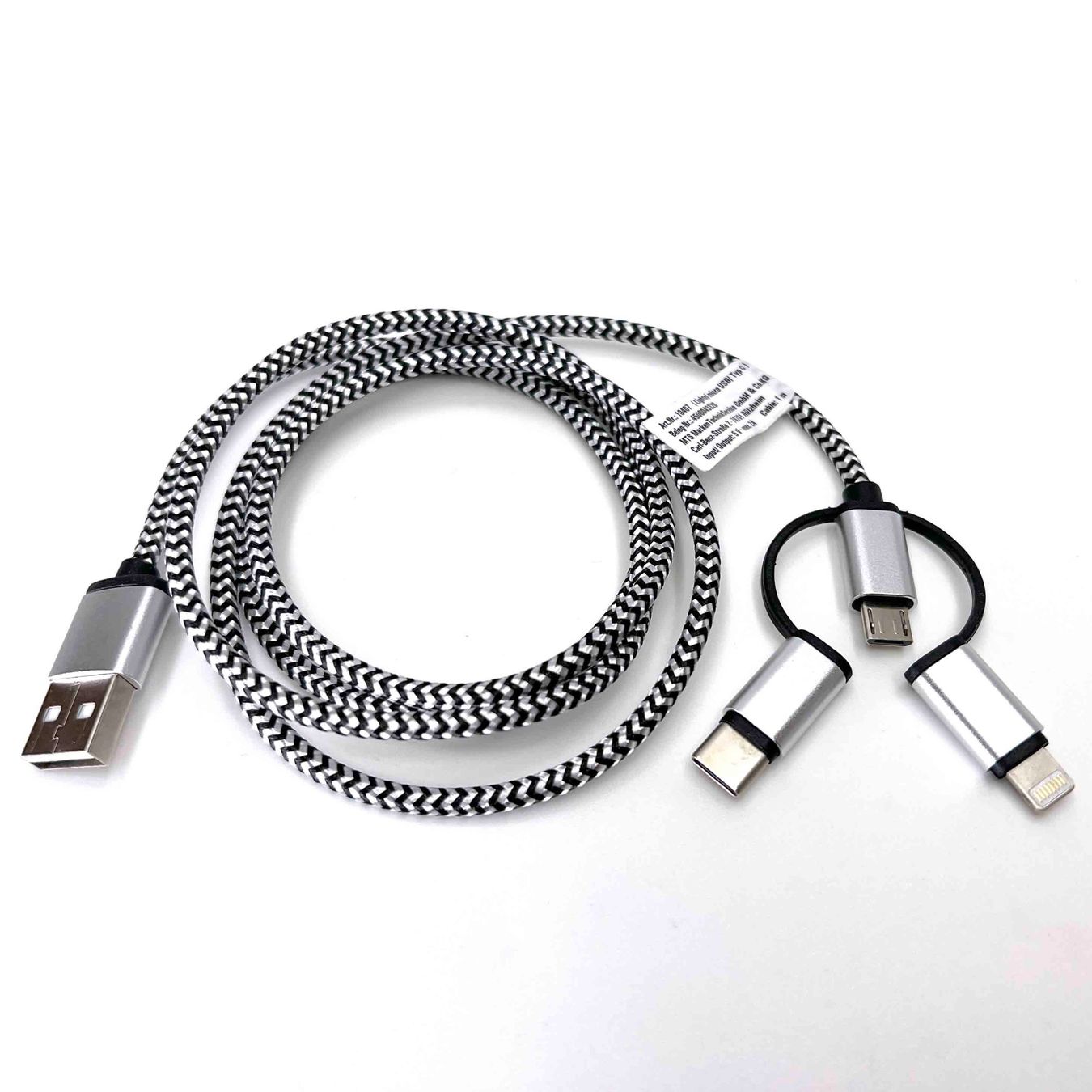 Cavi: Ladekabel 3-in-1 - USB-C, Micro USB, Lightning - 3 Stk. OVP – Nuovo e nell'imballaggio originale da Häusernmoos venduto da adlerfedern 2