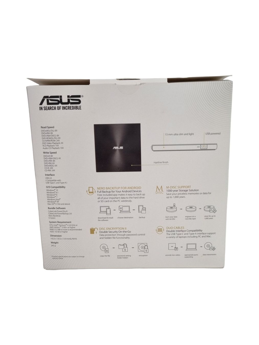 Alle DVDs: ASUS ZenDrive Extern DVD Brenner – Neu (gemäss Beschreibung) aus Wangen b. Olten von Restwert_Wangen 1