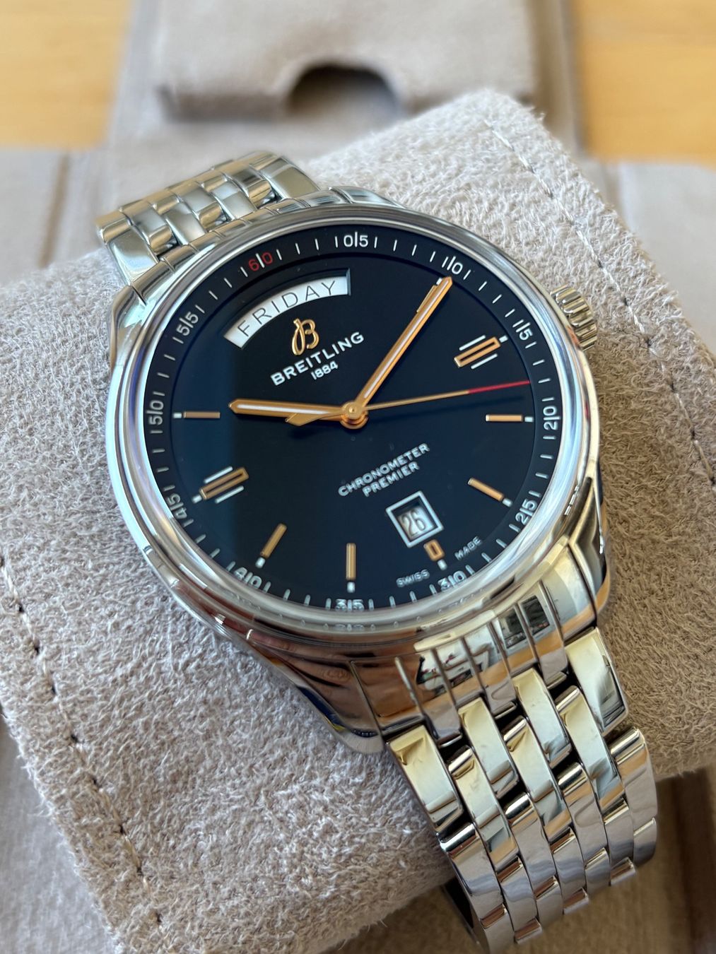 Breitling Uhren: BREITLING Premier Day Date Automatic 40 Fullset – Gebraucht aus Birsfelden von Mynos 5