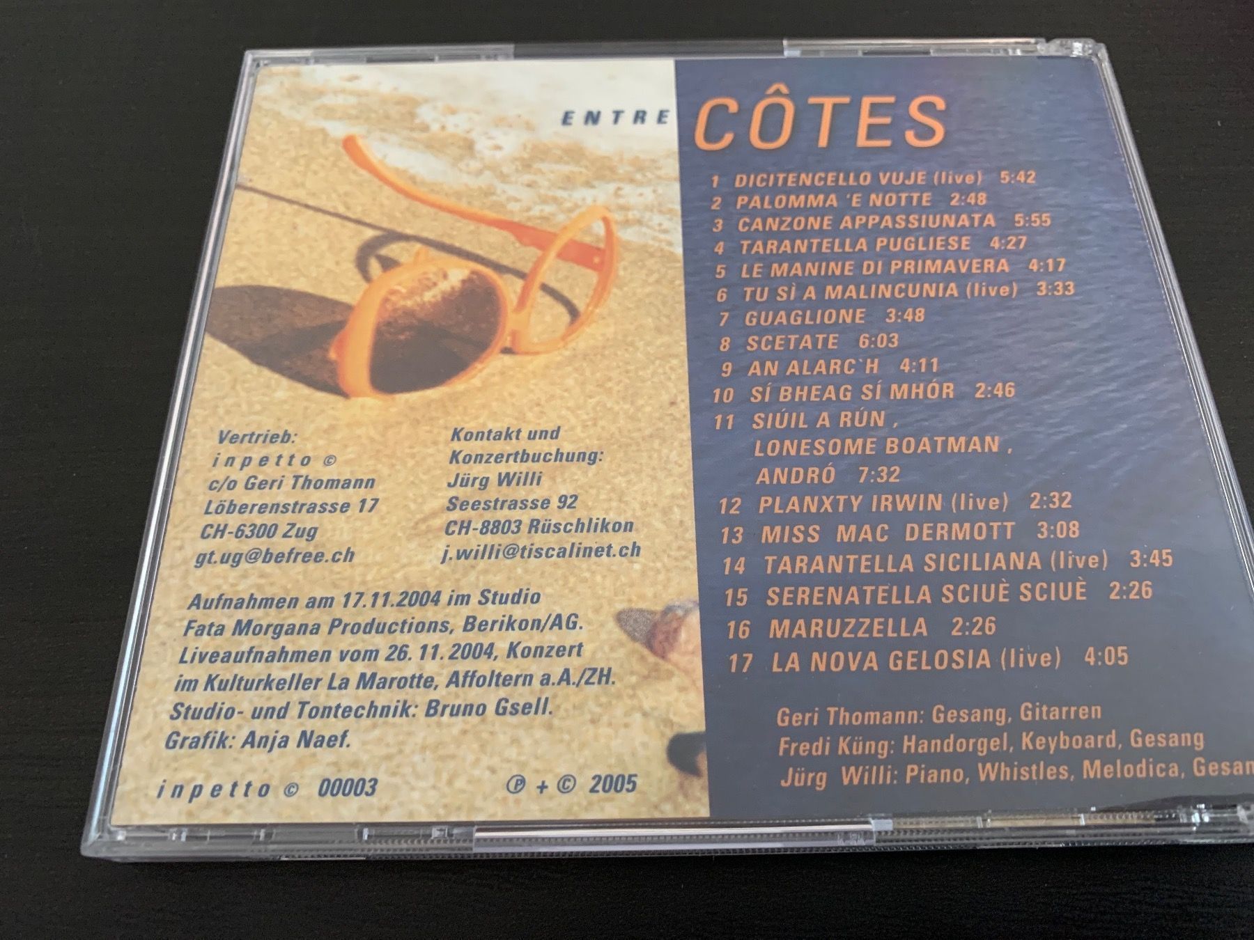 CD: Entre Cotes - Napoletanische Lieder – Usato da Dübendorf venduto da Shreck 1