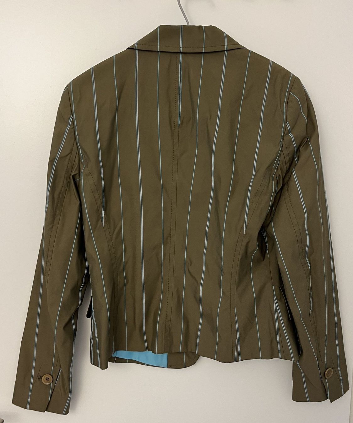 Giacche: Marc Aurel Blazer Jacke, hellblau gestreift, Gr. 36 – Usato da Affoltern am Albis venduto da Blackrhythm 5