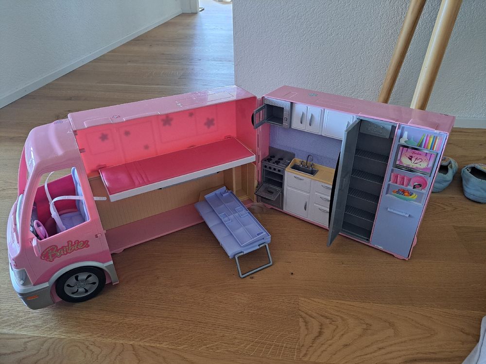 Rare Barbie 2006 Party Bus Camper Fonctionne (Gebraucht) in