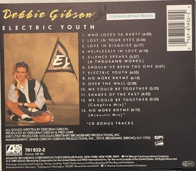 CD: Debbie Gibson - Electric Youth – Usato da Grüningen venduto da azulgris 1