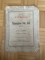 Mozart Klaviernoten für 2 Händen