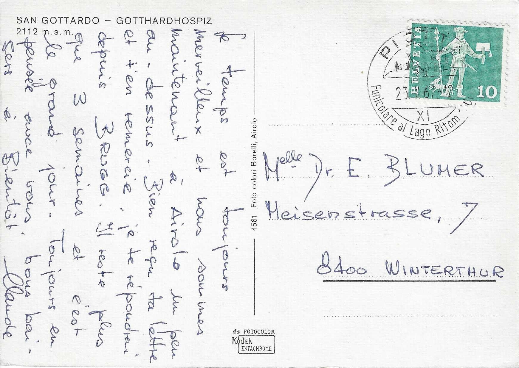 Cartoline postali: San Gottardo-Gotthardhospiz TI – Usato da Rothrist venduto da Stranglehold 1