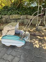 Kinderwagen Helvetia mintgrün mit Blumenmuster gebraucht