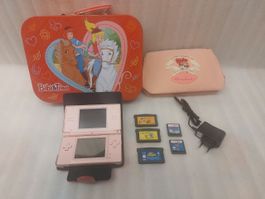 Konsolle Pink DS Lite Nintendo + 5 Jeux + .....