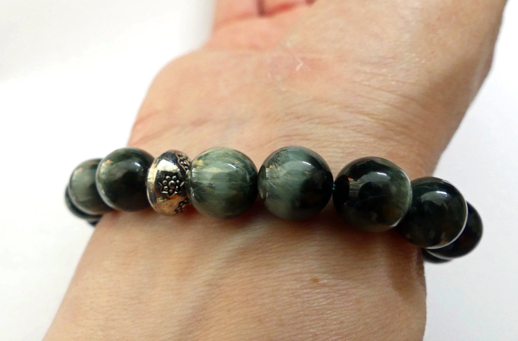 Pietre preziose: Armband mit Chrysoberyll Katzenauge – Nuovo e nell'imballaggio originale da Matten b. Interlaken venduto da kero71 4