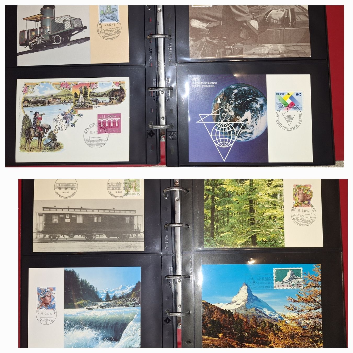 Alle Briefmarken: Maximumkarten und div. 113Stk. schweiz / Liechtenstein – Gebraucht aus Balgach von SIMEON27 4