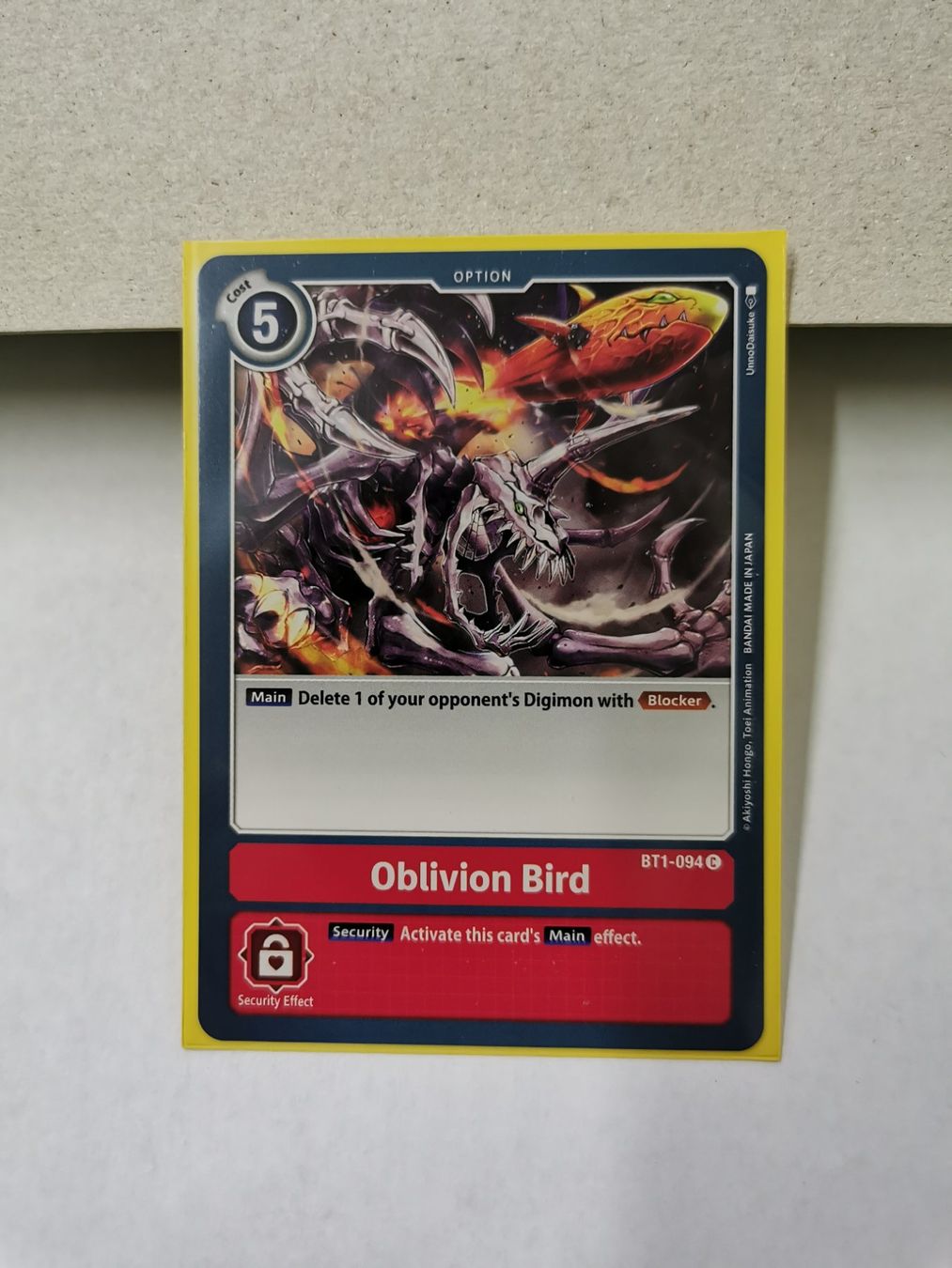 Carte collezionabili: Digimon Oblivion Bird BT1-094 C Option 2020 – Nuovo (secondo la descrizione) da Sisseln AG venduto da schenk-figuren
