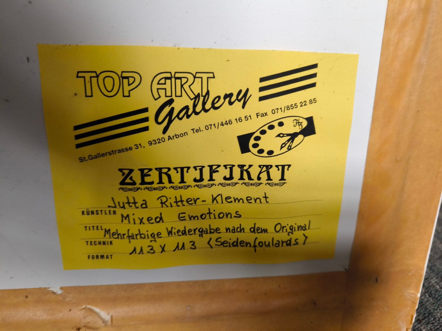 Foto & Immagini: Kunstdruck / Siebdruck auf Basis eines Seidenfoulards – Usato da Rorschacherberg venduto da snOOpydOg11 7
