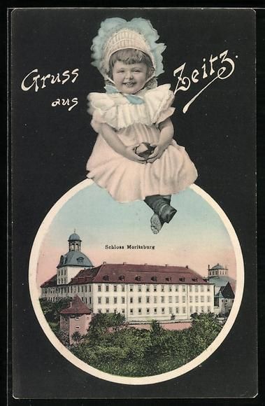 Cartoline postali: Grusskarten-AK Zeitz, Schloss Moritzburg – Usato da Berlin venduto da bartko-reher