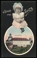 Grusskarten-AK Zeitz, Schloss Moritzburg