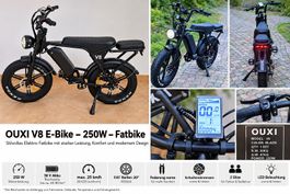 OUXI V8 E-Bike Fatbike 250W  20 Zoll KENDA / Scheibenbremsen
