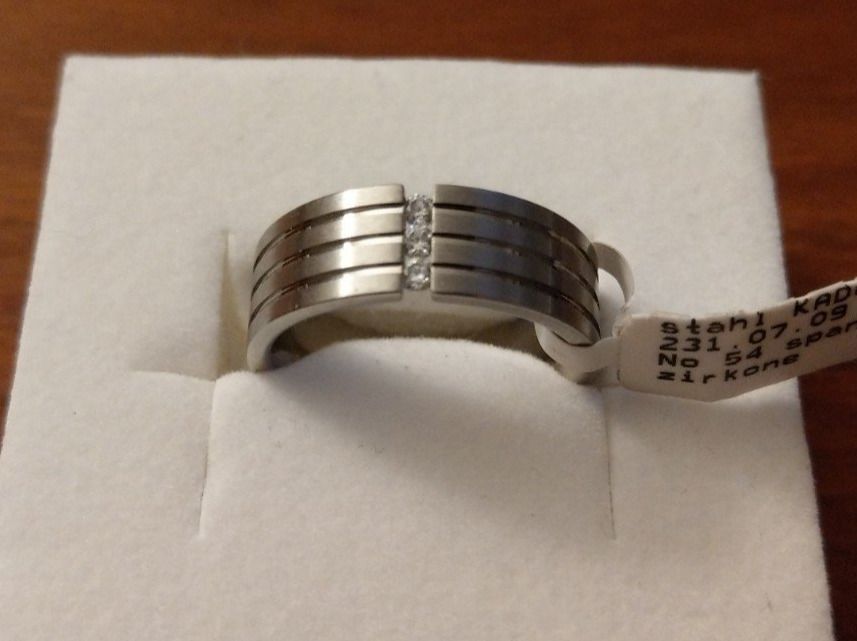Ringe: Ring Stahl, kado, NEU, Gr. 54 – Neu und originalverpackt aus Köniz von Kakadu22