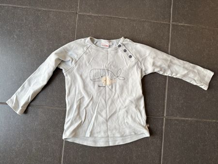 Herziges Bornino Langarmshirt hellblau Gr. 86/92 – weich