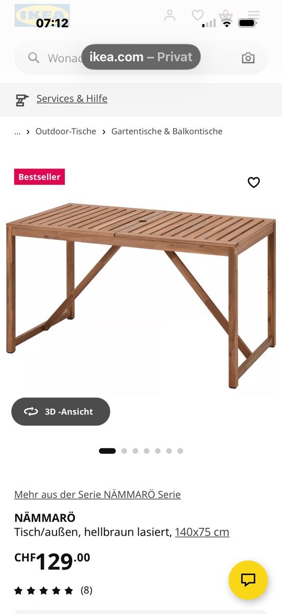 Tische: Gartentisch Terasse – Gebraucht aus Zollbrück von Shark3 1