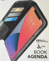BOOK AGENDA - IPHONE 12 pro max Étui au format livre en cuir