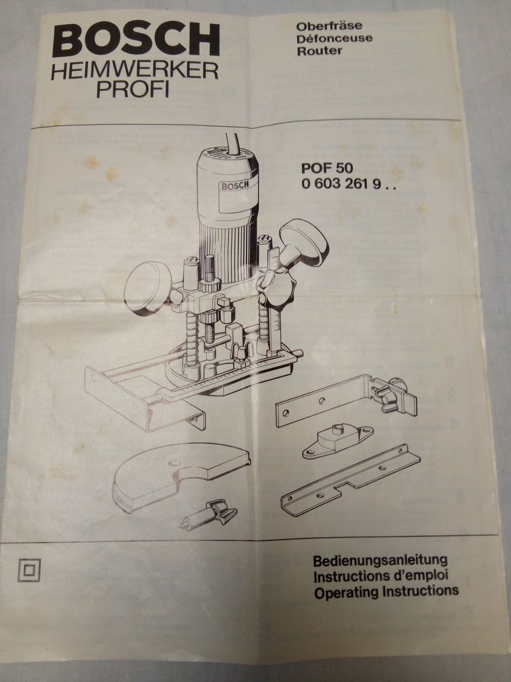 Bosch Tutti gli attrezzi: BOSCH Oberfräse POF 50 – Usato da Pratteln venduto da Zund-88-Funken 3