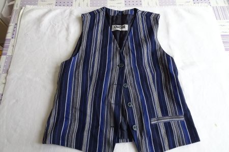 Business Gilet gestreift blau- weiss Gr. 38