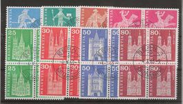 Nr. 355L - 360L, 363L + 367L im VB - Ersttag