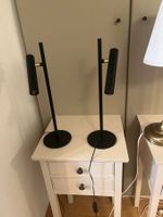 2x Tischlampe LED dimmbar Tischleuchte schwarz gold