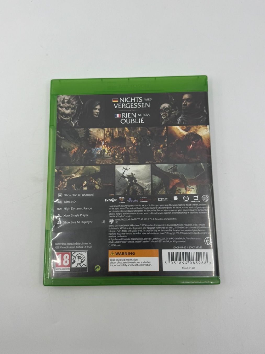 Spiele: Shadow of War (XBOX ONE) – Gebraucht aus Herisau von Seyashop1 2
